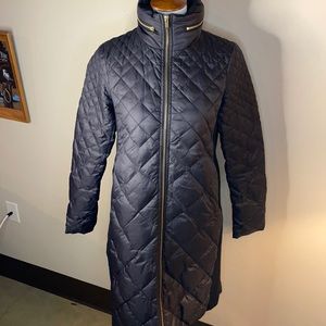 SERAPHINE MATERNITY full zip Puffer(down & feather)COAT SIZE 4 retractable hood
